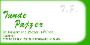 tunde pajzer business card